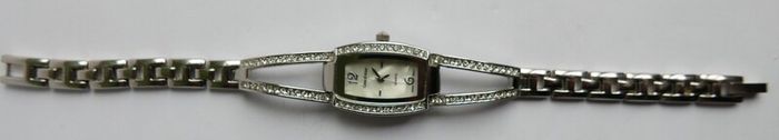 Working  Cote d Azur Sparkly Watch; 7.7" Silver Sparkly Band New Battery