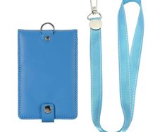 Brand New YOKIVE 1 Set ID Badge Holder Folded PU Leather with Detachable Neck Lanyard.