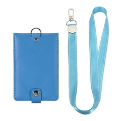 Brand New YOKIVE 1 Set ID Badge Holder Folded PU Leather with Detachable Neck Lanyard.