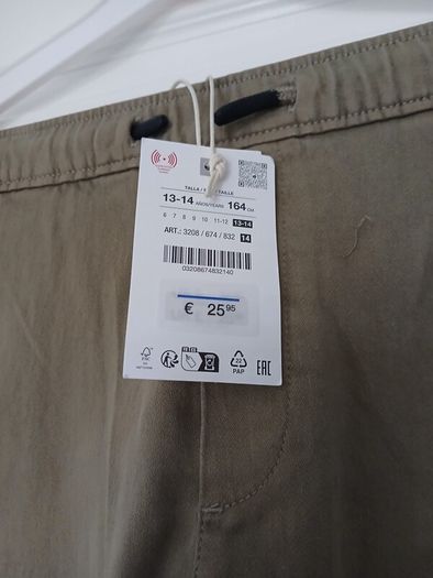 New Zara boys cargo joggers 13-14 years