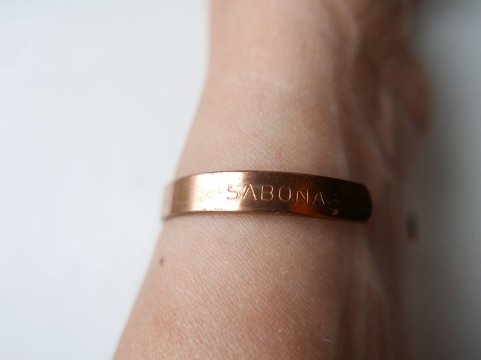 Vintage Sabona London Copper Cuff Bracelet Signed "LONDON" Made in Ireland