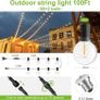 FREE EXPRESS SHIPPING Garden String Light, 30M/100Ft IP45 Waterproof LED Festoon Lights Outdoor, Indoor Outdoor Globe String Lights for Garden, Yard, Wedding, Christmas, Backyard, Terrace, Party Image 5