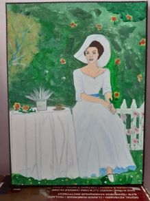 Acrylic Painting Lady Afternoon Tea