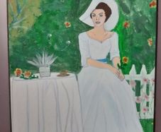 Acrylic Painting Lady Afternoon Tea