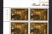 2003 Ireland Centenary of Ford Motor Company Commemorative Stamp Plate Block 1A1A1A1A Mint Never Hinged (MNH)