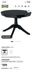 Ikea Extendable kitchen table & 4 chairs