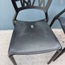 Set of 4 Black Modern Plastic Dining/ Stacking Chairs Image 5