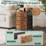 Bedside Table Cabinet with Drawers and Charging Station, Small Nightstand for Bedroom, Storage Chest of Drawers for Living Room, Hallway, Entryway, Rustic Brown Image 6