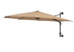 Wall-Mounted Parasol with Metal Pole 300 cm Taupe