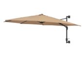 Wall-Mounted Parasol with Metal Pole 300 cm Taupe
