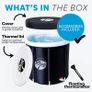 350L Inflatable Ice Bath, Portable Cold Plunge Tub with 3-Layer Insulation, Leak-Proof Design, Lid & Cover, Drain Valve, Cold Water Therapy Image 2