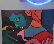 Modern cubist Bedroom Art