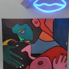 Modern cubist Bedroom Art
