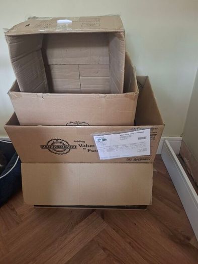 cardboard boxes