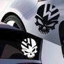 Volkswagen skull Car decal vinyl sticker Image 2