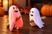Cute Ghost on a Broom - 3D - Halloween Decor