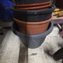 Plastic pots and saucers Image 5