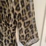 ba&sh Leopard Print Midi Dress Size 0 UK 8 Metallic Detail Image 7