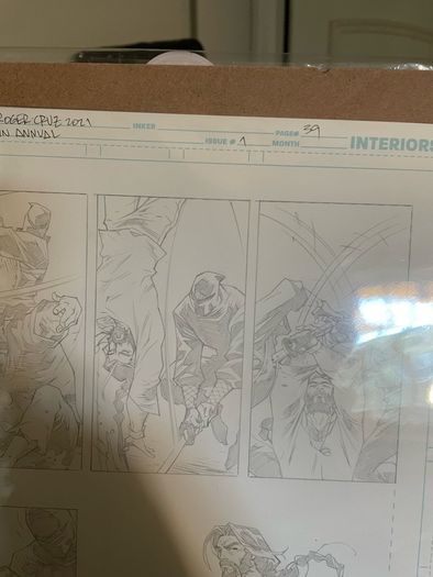 Ra's al Ghul Batman Original pencil drawn comic book page by Roger Cruz Robin Annual #1