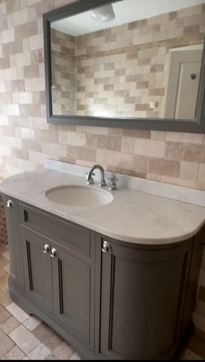 Matching vanity and  LED Mirror