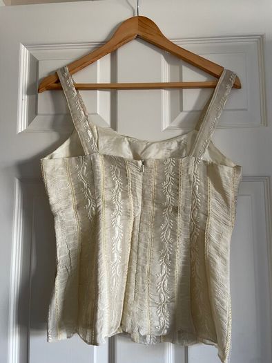 Vintage AIDEEN BODKIN  Bodice Style Silk Top - Size 10