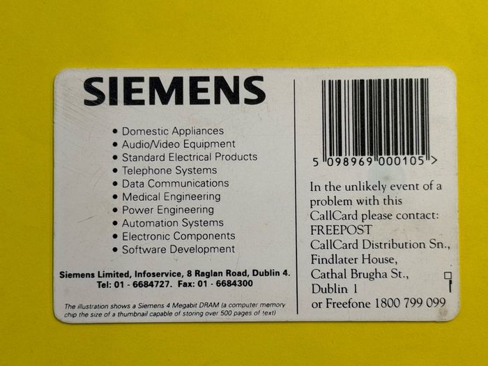 Callcard 1072 Siemens