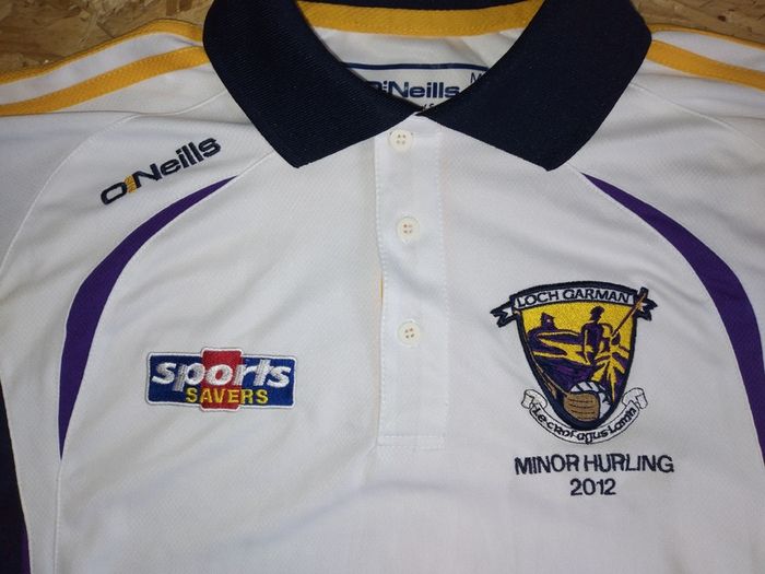 Wexford Minor Hurling 2012 Polo Shirt O'Neills Jersey GAA Loch Garman Leinster White GAA Gaelic Football Hurling Camogie