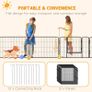 12 Panels Heavy Duty Puppy Playpen, for Small Dogs, Indoor and Outdoor Use - Silver Image 5