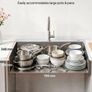 85cm Kitchen Top Mount Single Bowl Sinks, Stainless Steel Image 2