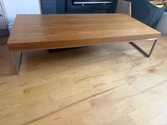 Very low coffee table 60x120xH26cm Rectangular Center Table