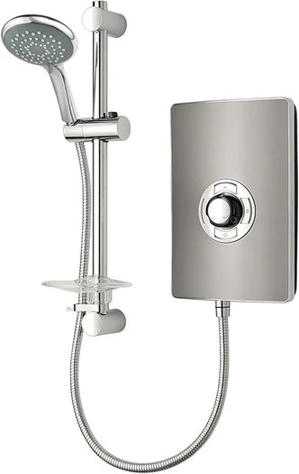 Collection 2 | Shower Electric | 9.5 KW | Triton Aspirante I Gun Metal I Electrical Showers | with Showerhead and Anti Twist Hose | Best Electric Shower Units for Bathrooms