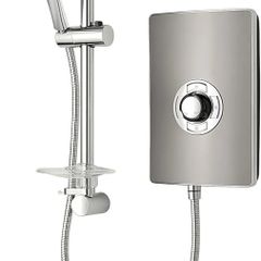 Collection 2 | Shower Electric | 9.5 KW | Triton Aspirante I Gun Metal I Electrical Showers | with Showerhead and Anti Twist Hose | Best Electric Shower Units for Bathrooms