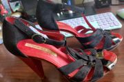 Buffalo London Black Platform Sandals (Size 6)