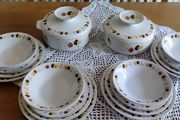 18 pcs Vintage Arklow Autumn Leaves Pattern Ceramic Gold Trim