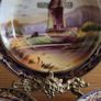 Antique fine Japanese porcelain, 5 bowl plates hand painted with liquid gold in Japan in the 1930s Image 2