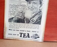 Vintage Irish CIE bus memorabilia Irish tea advertisement Reproduction Advert Poster 1954