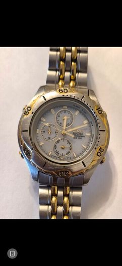 Mens Vintage Citizen Eco- Drive Alarm Chronograph Wr2oo  0855h07162 With Original Strap
