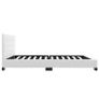 Bed Frame White Faux Leather 135x190 cm Image 4