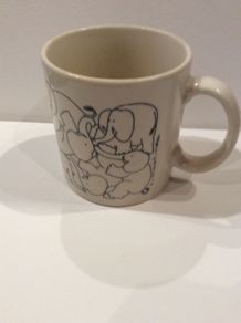 Vintage Taylor & NG Elephants Naughty Sexy Party Art Mug 1979
