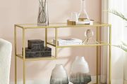 Console table gold glass and metal console table