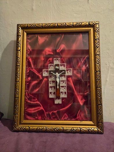 Vintage Framed Stations of the Cross