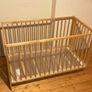 Large Wooden Baby Cot | Natural Wood Finish Image 2