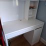 Ikea White MICKE Desk with Shelving Image 3