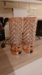 2 Bedside Lamps with usb charging ports