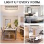 Modern Crystal Ceiling Light Square Crystal Chandelier, E14 Base, 80 x 25 x 23cm, for Living Room, Dining Room, Hall, Silve Image 7