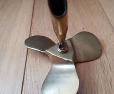 Vintage Nautical Brass Ships Propeller Desks Pen Holder ( Paper Weight  )