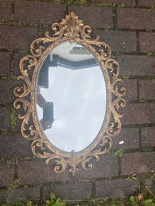 Vintage gold mirror free postage