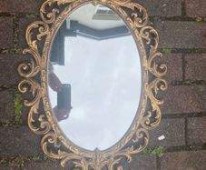 Vintage gold mirror free postage