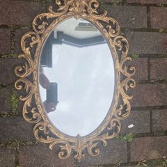 Vintage gold mirror free postage