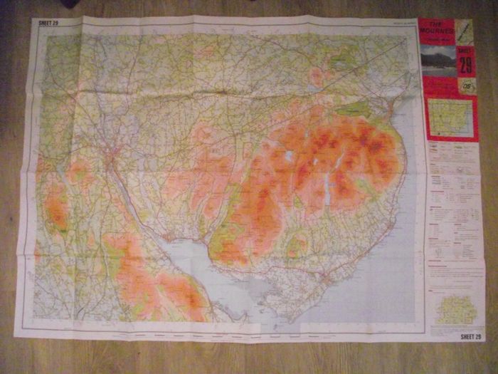 1987 'The Mournes' Ordnance Survey Folding Map from Discoverer Series